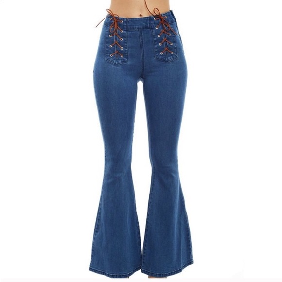 lace up bell bottoms